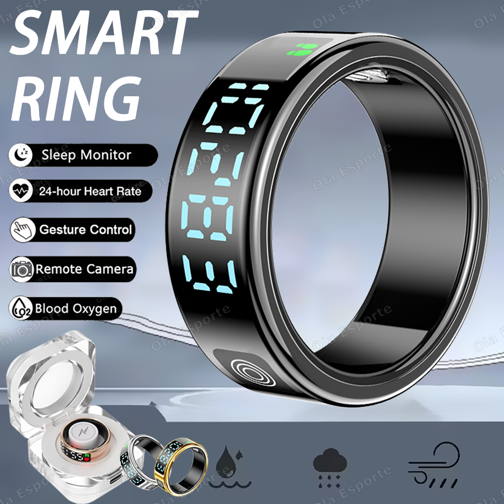 Health Monitors - SR08 حلقة ذكية مع صندوق شحن